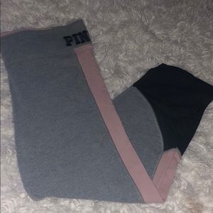 Victoria Secret Pink & Grey Crop Leggings